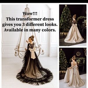 Elegant Black and Cream Transformer Dress